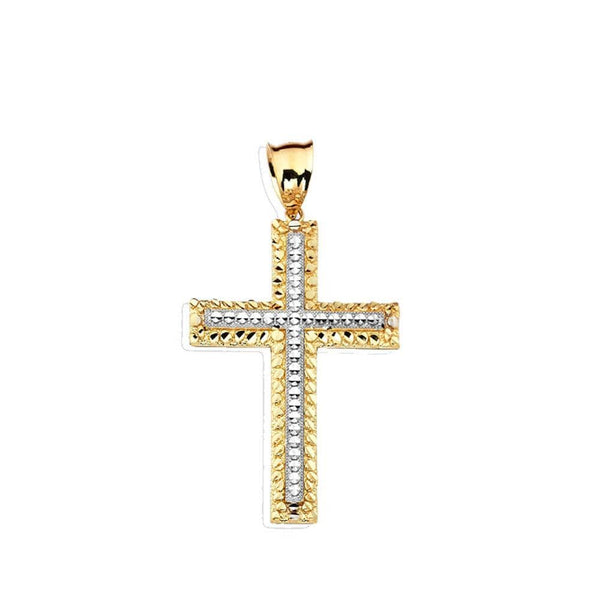 gold cross pendant necklace