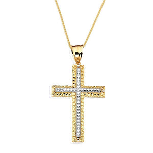 gold cross pendant necklace