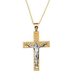 gold cross pendant necklace