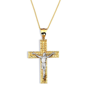 gold cross pendant necklace