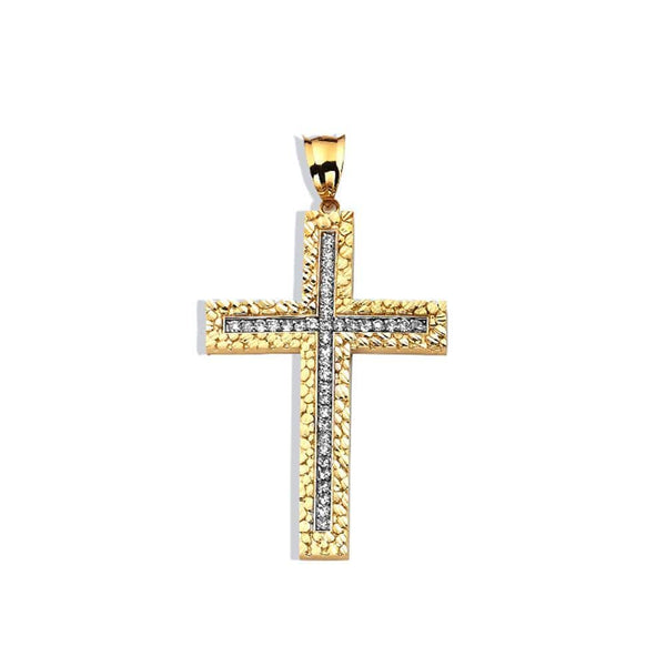 gold cross pendant necklace