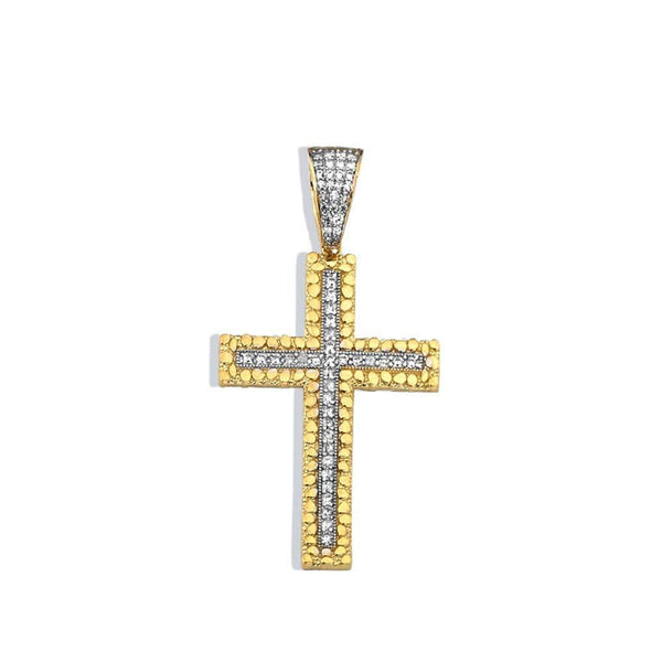 gold cross pendant necklace