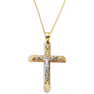 gold cross pendant necklace