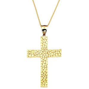 gold cross pendant necklace