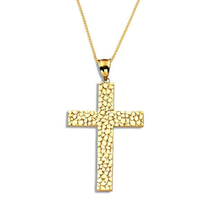 gold cross pendant necklace