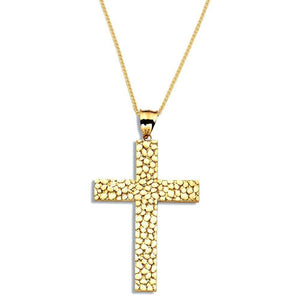 gold cross pendant necklace