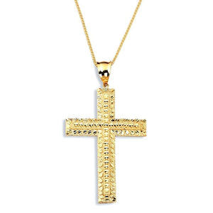 gold cross pendant necklace