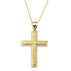 gold cross pendant necklace