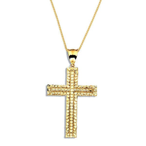 gold cross pendant necklace