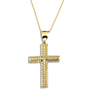 gold cross pendant necklace