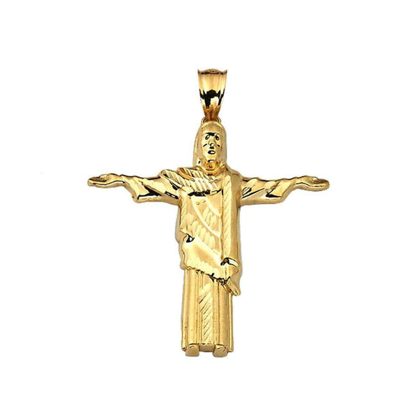 gold jesus pendant necklace