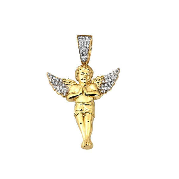 gold angel pendant necklace