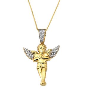 gold angel pendant necklace