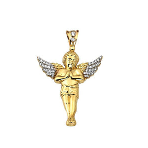 gold angel pendant necklace