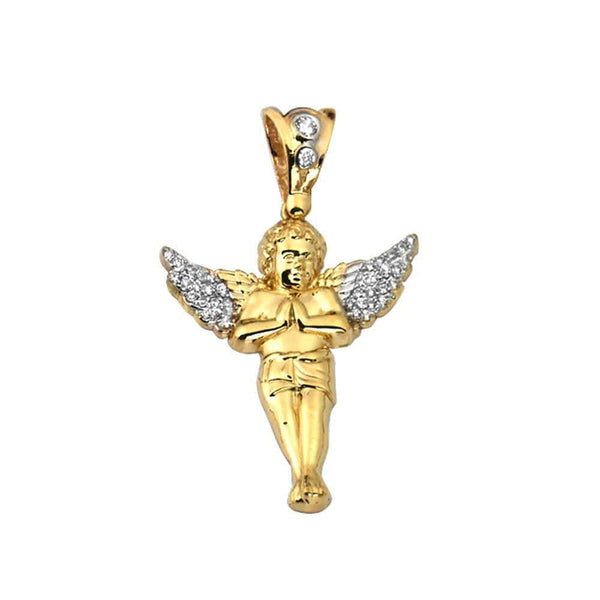 gold angel pendant necklace