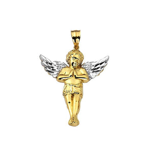 gold angel pendant necklace