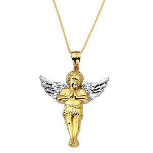 gold angel pendant necklace