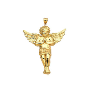 gold angel pendant necklace