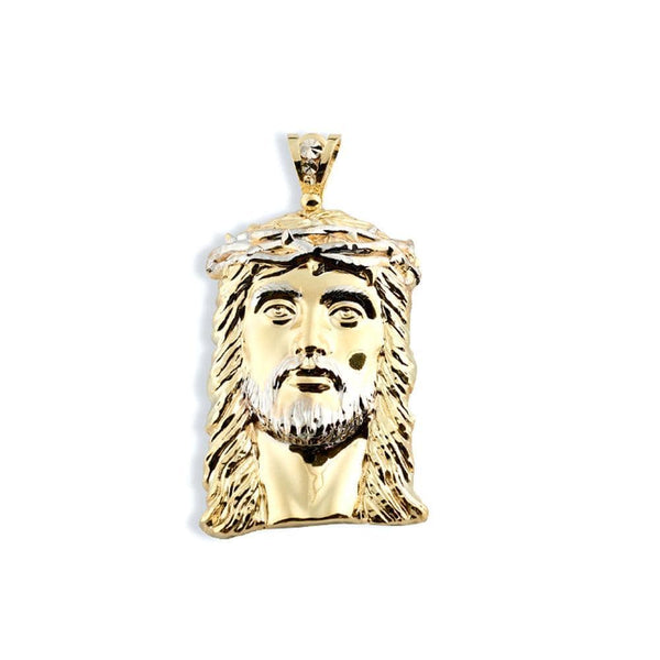 gold jesus face pendant