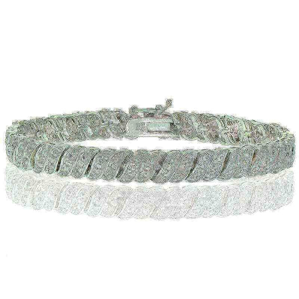 diamond tennis bracelet white gold