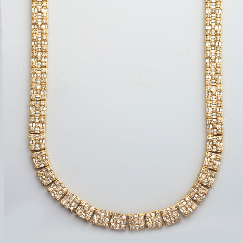 14K 26.00CTW BAGUETTE DIAMOND NECKLACE