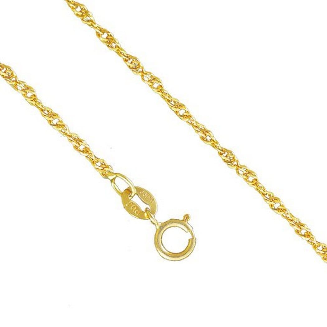 10K Yellow Gold Diamond Cut Rope Chain Necklace 16-24 1.5mm 