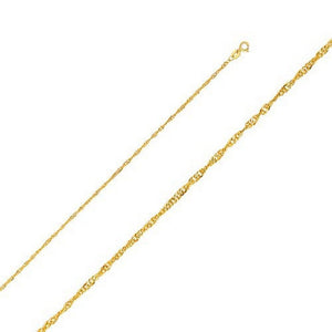 14K Yellow Gold 1.6MM Singapore Chain 16 to 24 Inches, Chain, Jawa Jewelers, Jawa Jewelers