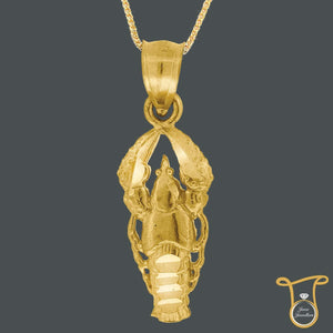 10kt Yellow Gold Lobster Animal Fashion Charm Pendant, Pendants, Silverine, Jawa Jewelers