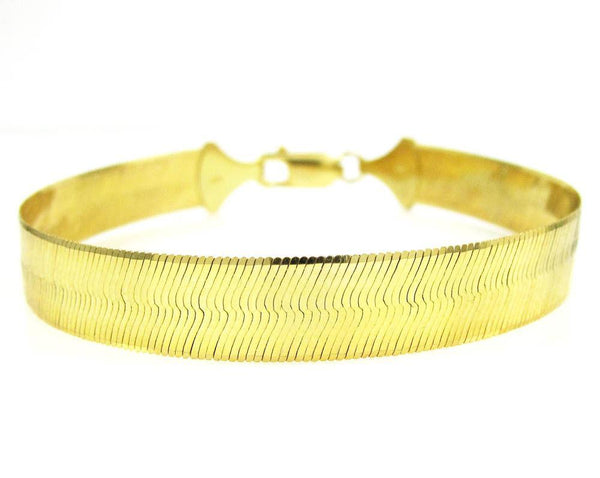 gold herringbone bracelet