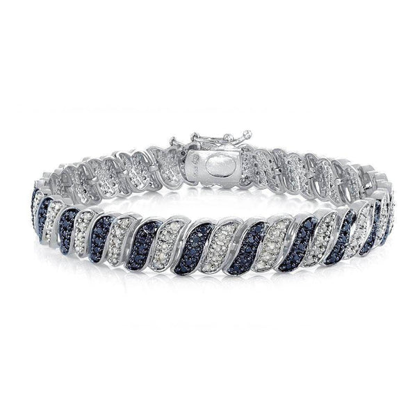 14K White Gold Plated Diamond 1.00CT Tennis Bracelet