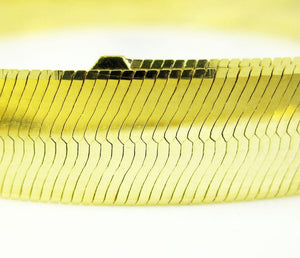 Yellow Gold Herringbone Bracelet