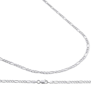 3MM 925 Sterling Silver Figaro Link Chain Necklace, , Jawa Jewelers, Jawa Jewelers