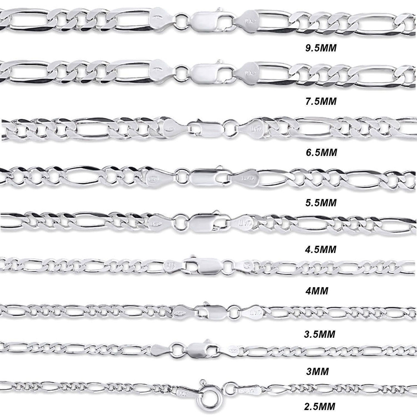 Sterling Silver Mariner Link Chain - Silver Chains | Lirys Jewelry 3mm / 16