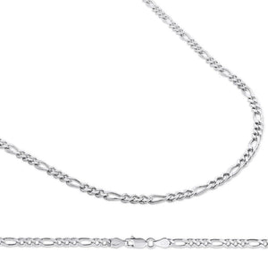 4MM 925 Sterling Silver Figaro Link Chain Necklace, , Jawa Jewelers, Jawa Jewelers